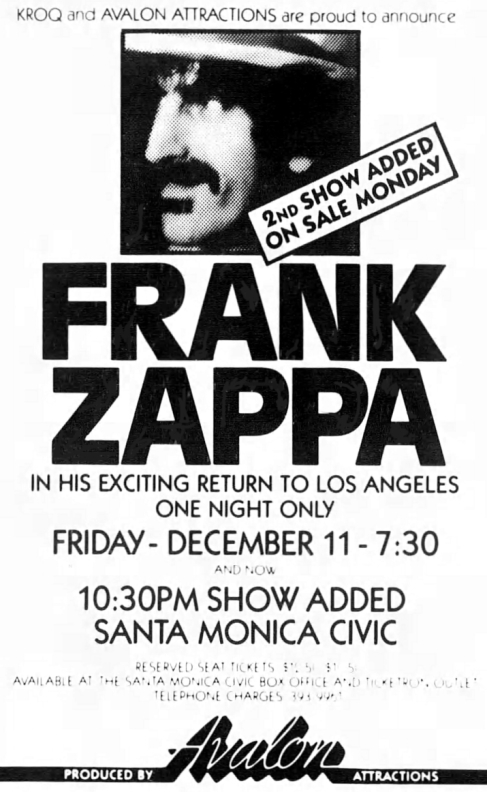 11/12/1981Civic Auditorium, Santa Monica, CA